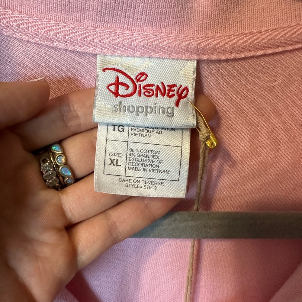NWOT vintage Disney Mickey long sleeve pink polo shirt - Picture 3 of 4